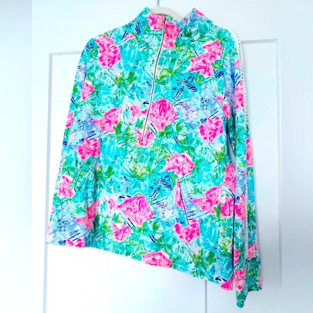 Lilly Pulitzer Popover Gently Worn Size L Rare Print
